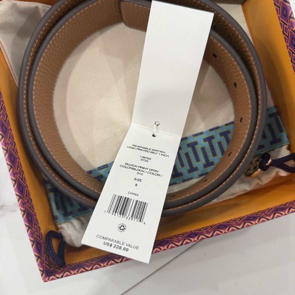 Tory Burch 1.5” Miller Reversible Belt Women’s Size Small - Picture 3 of 6